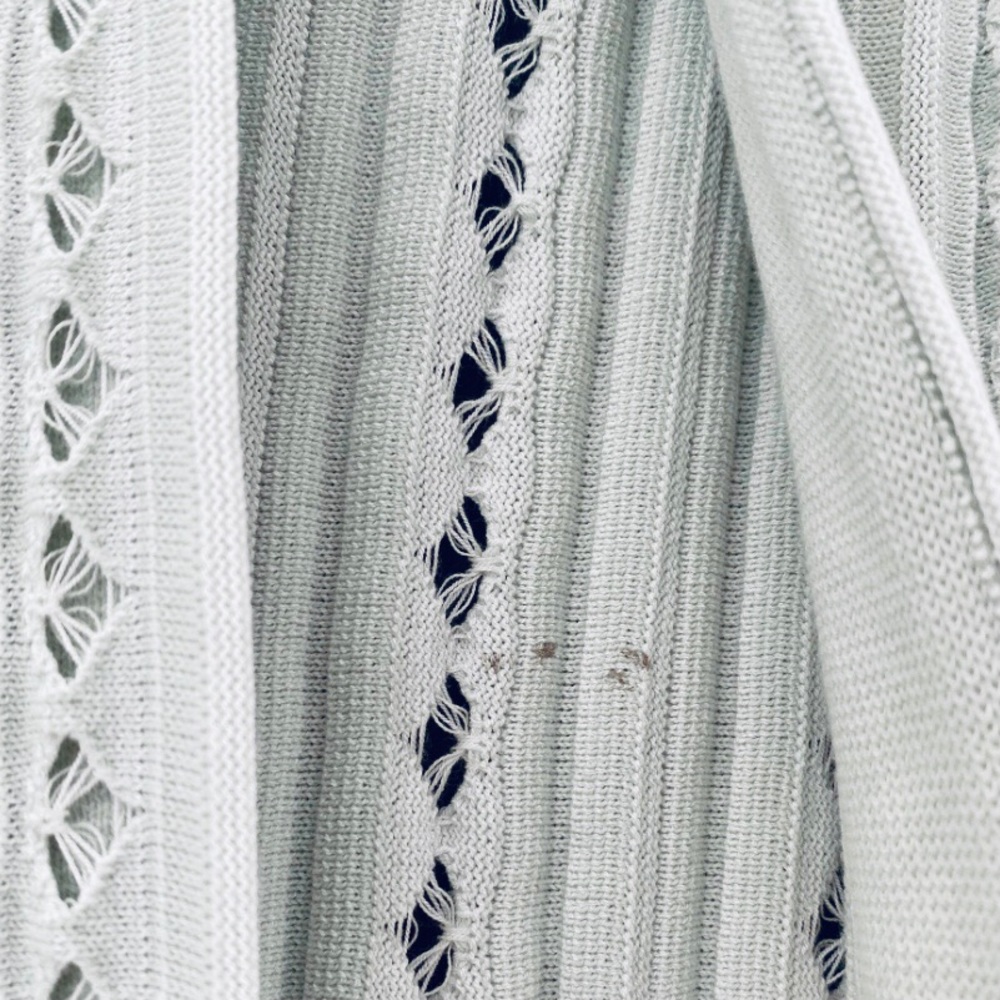 CHANEL Mint Cotton Knitted Cardigan IT 42 - Picture 6 of 6
